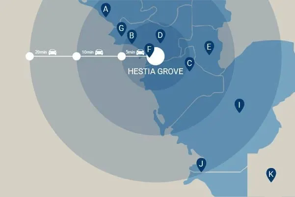 Hestia Grove — location map